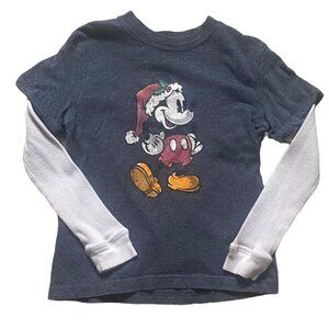 Walt Disney World Faux Layered Mickey Mouse Christmas Shirt-Youth XS-Fair
